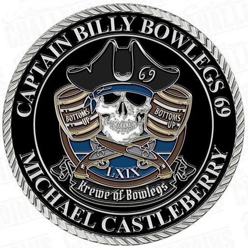 Front of KOB 69 Bowlegs Treasure Hunt Coin